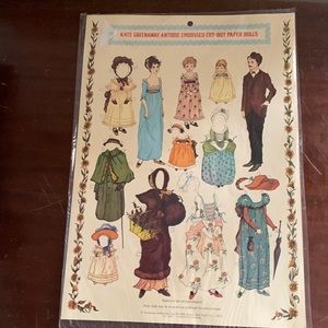 Kate Greenaway antique embossed cut-out paper dolls